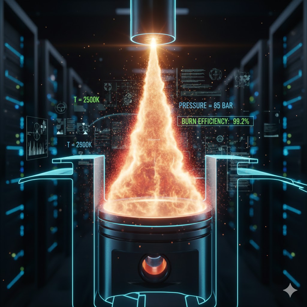 Engine combustion simulation